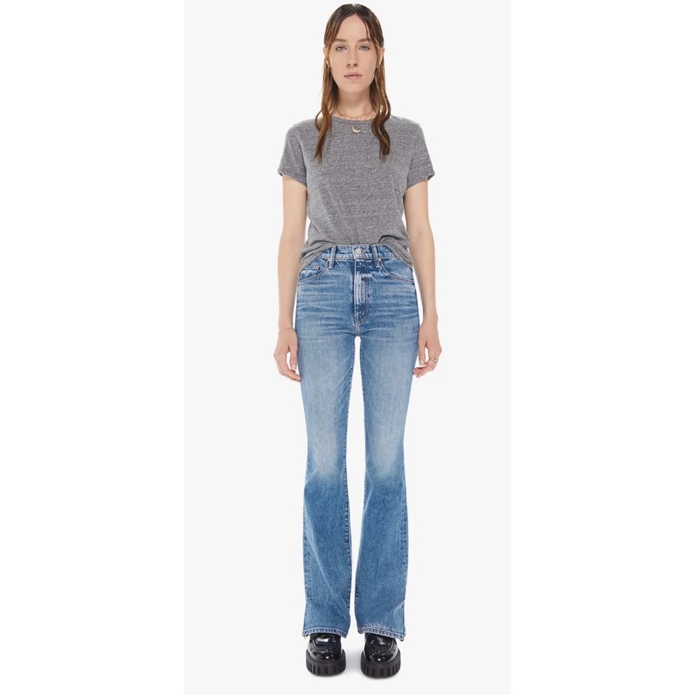 Mother High Waisted Weekender Slice Heel Belle de Jour Flare Jeans
